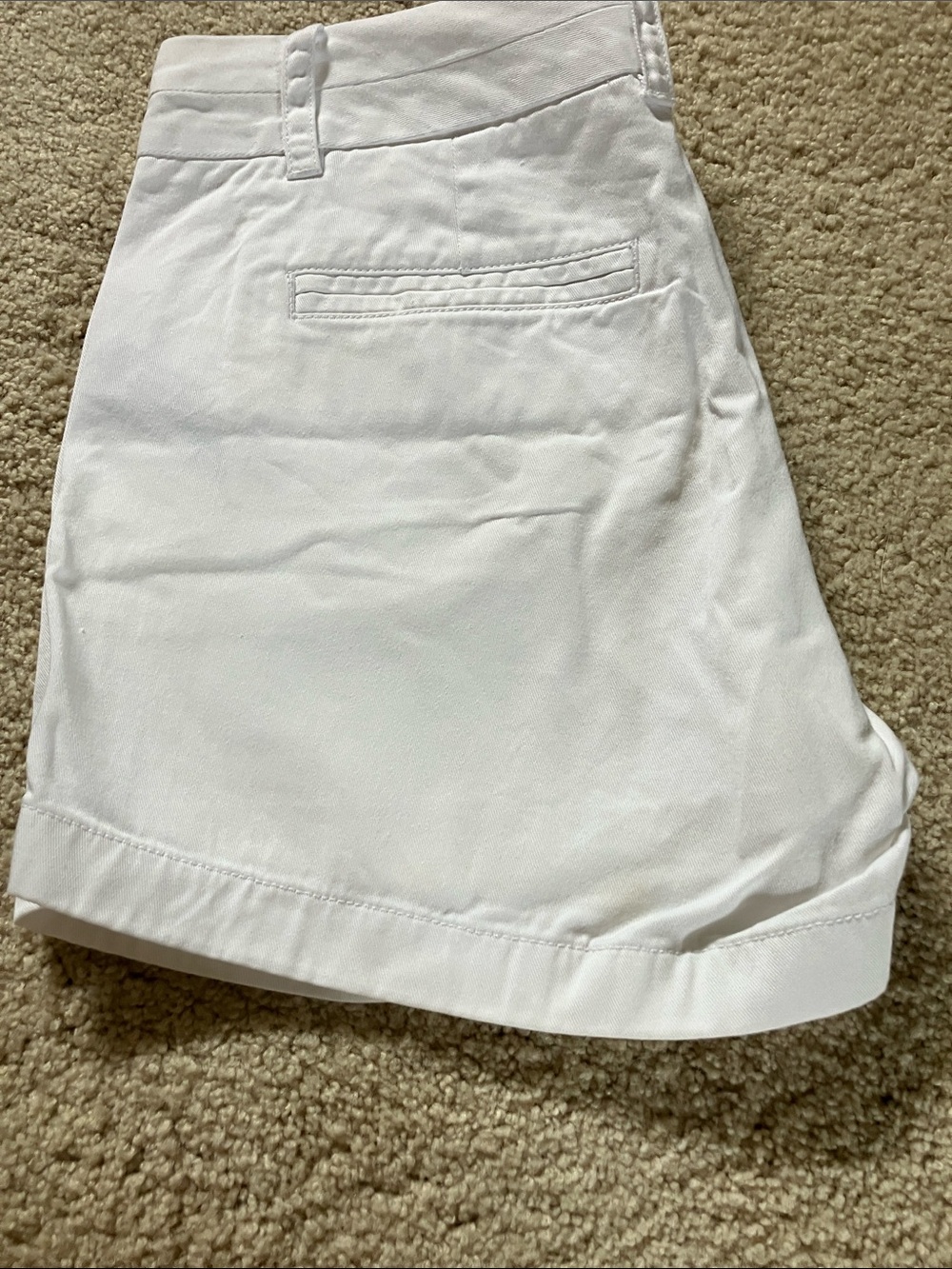 J. Crew White Cotton Shorts with Tailored Back Pocket